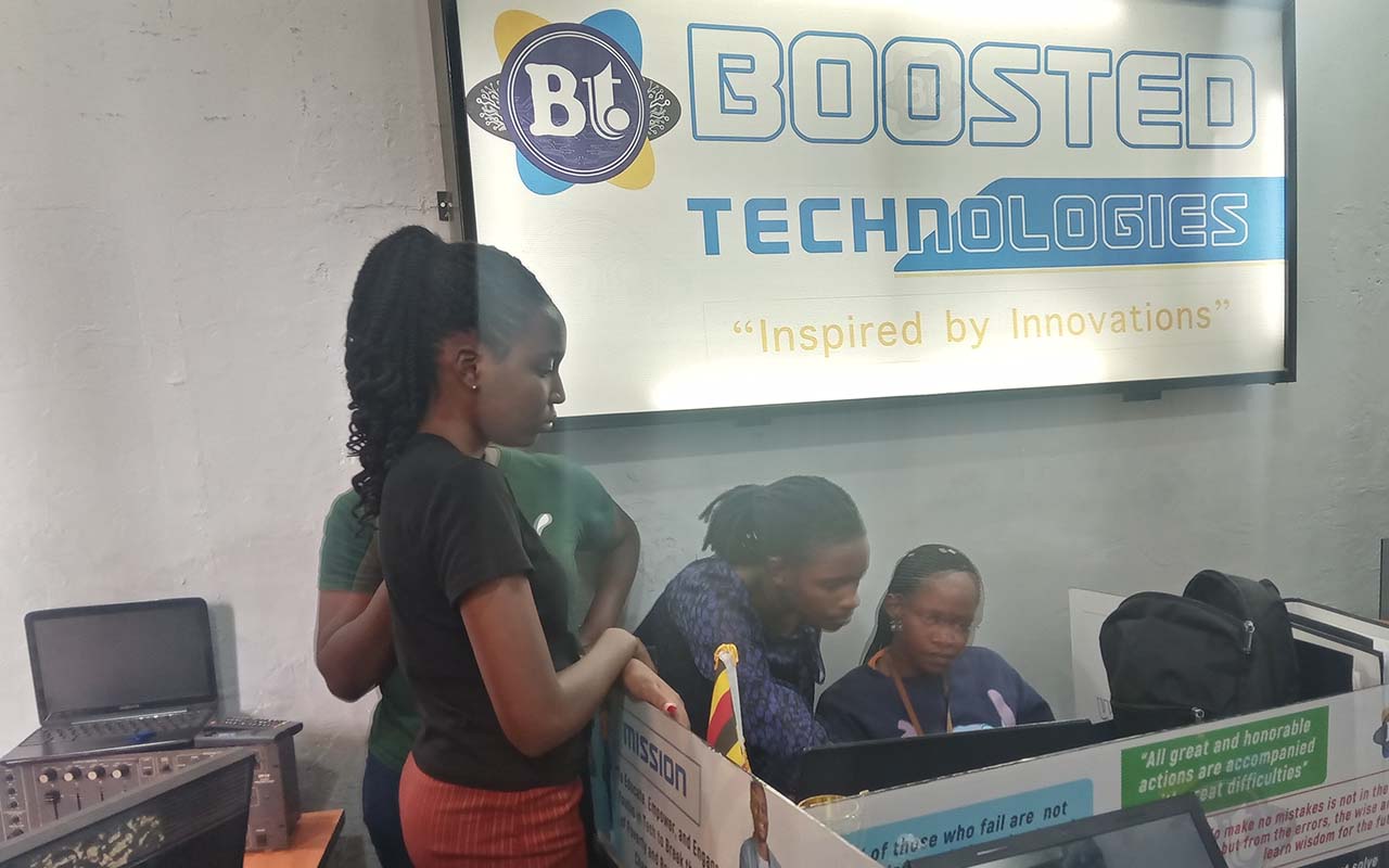 Angella and Karungi at Boosted Technologies